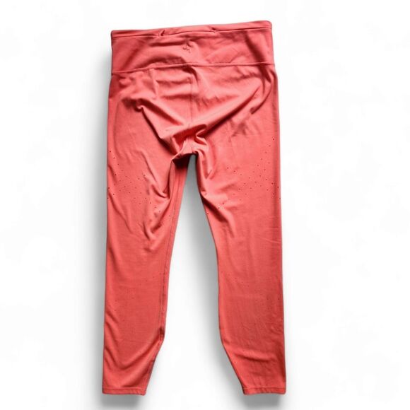 Joy lab perforated Dot legging bright Coral large athleisure comfortable workout - Picture 2 of 7